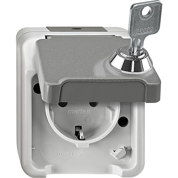 Merten SCHUKO-Steckdose lichtgrau MEG2422-8029